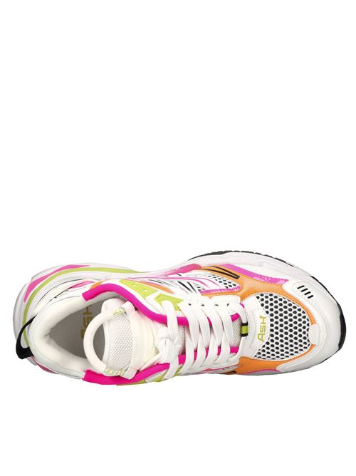 Sneakers modello Race in pelle e tessuto ASH | RACE PEARLIZED MICROFIBERBIANCO-FUXIA-ARANCIO-VERDE